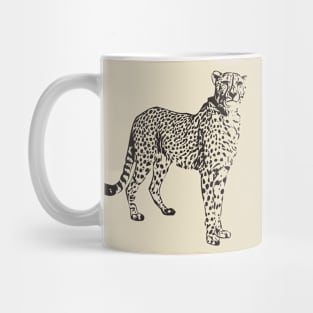 Cheetah Outline Drawing Mug